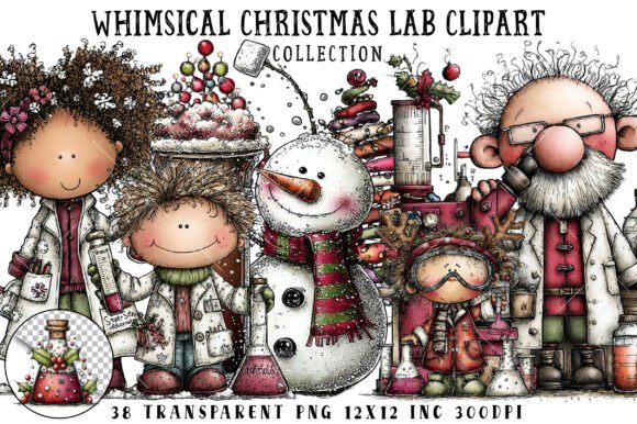 Download Whimsical Christmas Lab Clipart - Premium Resources