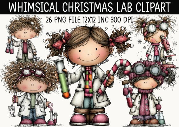 Download Whimsical Christmas Lab Clipart - Premium Resources