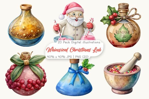 Download Whimsical Christmas Lab Clipart - Premium Resources