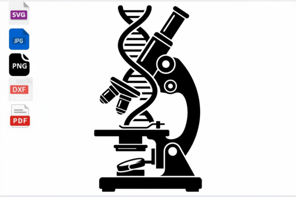 Download DNA Microscope SVG Science Lab Clipart - Premium Bundle