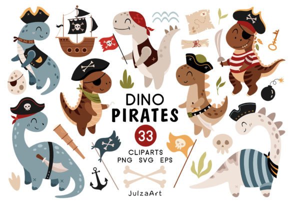 Download Dinosaur Clipart, Dinosaur Pirate Svg - Dinosaur clipart Collection